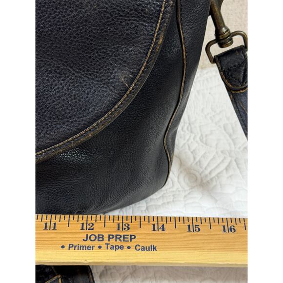 Territory Ahead Men’s Black Pebbled Leather Messenger Shoulder Laptop Bag Office - Picture 6 of 13